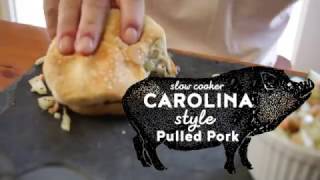 CarolinaStyle Slow Cooker Pulled Pork [upl. by Polly]