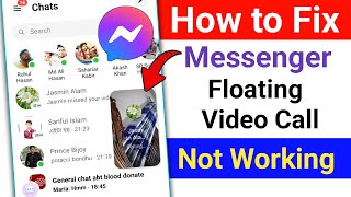 How to Fix Messenger Floating Video Call Not Working On Android।Messenger Video Call Minimize Issue [upl. by Asiled]