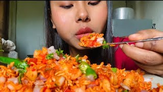 Spicy 🌶️🥵 Gilo Chatpate Eating Mukbang Chatpate eating asmr mukbang asmrsounds [upl. by Kcirdneh]