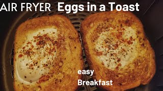 Air Fryer Egg ToastHow to Cook Egg Toast in Air Fryer Easy Breakfast Recipe in Air FryerEggToast [upl. by Ayian998]