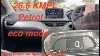 Nexon 2022 Petrol Milage in eco mode  Eco mode milage in Nexon XMS 2022 [upl. by Bobbie]