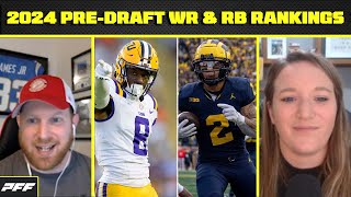 2024 PREDRAFT ROOKIE RANKINGS  PFF Fantasy Podcast [upl. by Kassaraba]