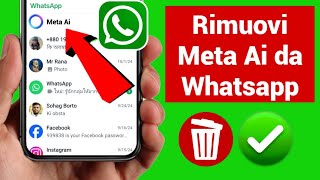 Come rimuovere Meta Ai da Whatsapp  Meta ai remove [upl. by Adnahsar]