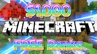 How To Get A FREE Minecraft RANK 18191101122113114 2019 HD New Big Minecraft Servers [upl. by Babbette885]