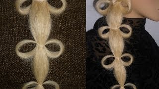 Schön Einfach und sehr ROMANTISCH ZopfFrisur für mittellange Haare EASY Loop Braid Hairstyle [upl. by Ninaj]