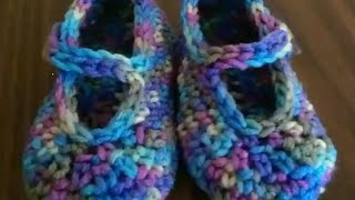 Babys First MaryJane Booties Size 69 Months YarnWars [upl. by Fidellia]