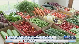 Produce From The Rotarys Parke County Community Garden Donated To Food Bank [upl. by Tris]