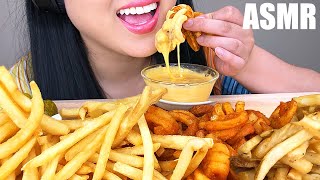 ASMR MOST POPULAR FAST FOOD FRIES  CHEESE SAUCE No Talking  ASMR Phan [upl. by Nodgnal]