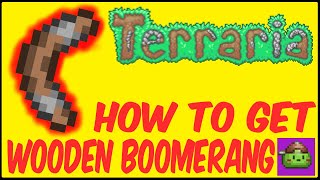 How To Get Wooden Boomerang In Terraria With Seed  Terraria 1449 [upl. by Shiau]