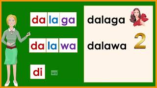 PAGBASA mga SALITANG May DALAWANG PANTIG  Aralin 5  Phonics  Reading amp Vocabulary Skills [upl. by Odella]