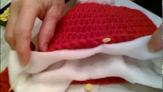 Inserting a Fleece Lining into a Crocheted Hat [upl. by Catharina861]