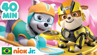 Patrulha Canina  40 MINUTOS da Patrulha Canina e seus resgates mais FANTÁUSTICOS  Nick Jr Brasil [upl. by Analle]