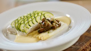 Poached Halibut Horseradish Sabayon – Bruno Albouze [upl. by Lemrac]