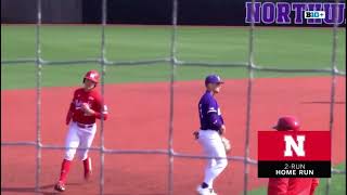 Will Walsh Home Run Nebraska Husker Baseball vs Northwestern 32924 [upl. by Brottman]