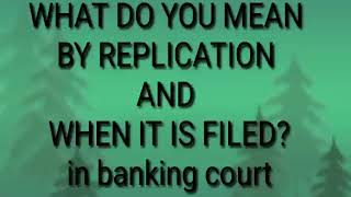 WHAT DO YOU MEAN BY REPLICATION AND WHEN IT IS FILED [upl. by Anniroc654]