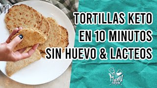 🌮 TORTILLAS KETO SIN HUEVO SIN LACTEOS  KETO TORTILLAS ALMOND FLOUR NO EGG  Manu Echeverri [upl. by Alber473]