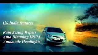 Hyundai i20 India rain sensing wipers  features [upl. by Lain]