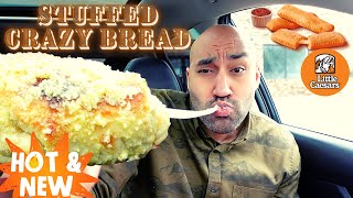 RAW AND UNDERCOOKED EATING RAW STUFFED CRAZY BREAD FROM LITTLE CAESARS 🤦 [upl. by Irovi]