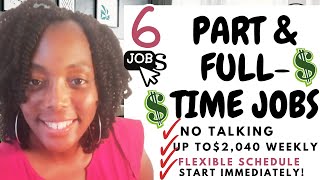 6 Best Work from Home Jobs Paying Up To 2040 Weekly [upl. by Oleic]