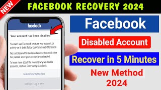 Recover Disabled Facebook Account 2024  How To Reopen Disabled Facebook Account 2024  FB Recovery [upl. by Nett]