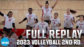 Wisconsin vs Miami FL 2023 NCAA volleyball second round  FULL REPLAY [upl. by Frerichs]