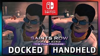 Saints Row The Third  Docked amp Handheld  Graphics Comparison amp Frame Rate TEST on Switch [upl. by Marsden504]