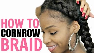 How to Cornrow Your Own Hair► for Beginners Step by Step [upl. by Rivy]