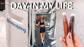 DAY IN MY LIFE WORKING OUT GETTING COOLSCULPTING NEW MAKEUP [upl. by Fortuna]