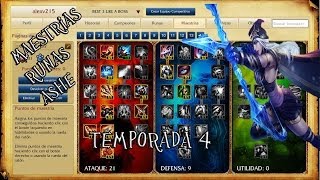 LoL Maestrías y runas ASHE TEMPORADA 4 [upl. by Llevra]