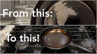 Fix Damaged Cast Iron Seasoning [upl. by Nnoj]