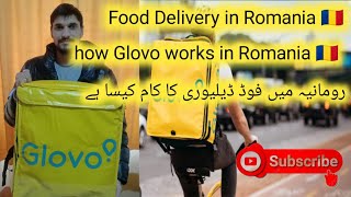 Food delivery job in Romania  Food delivery with Romanians  How glovo works in Romania [upl. by Ardnassac247]