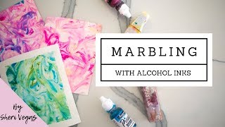 How to Marble with ALCOHOL INKS easy DIY [upl. by Bollinger]