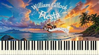 Уильям Гиллок  Фиеста  William Gillock Fiesta piano tutorial НОТЫ  MIDI [upl. by Assirroc643]