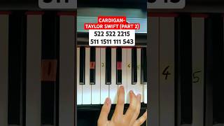 Cardigan  Taylor Swift Part 2 Piano Tutorial [upl. by Dilly]