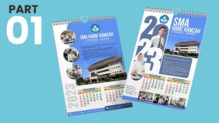 DETAIL  Tutorial Membuat 2 BUAH Desain Kalender Dinding 2023  PART 1 CorelDRAW EdukasiGrafis [upl. by Trixie344]