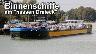 Binnenschiffe  Nasses Dreieck  DortmundEms Kanal  Binnenschifffahrt [upl. by Ardnuahsal]