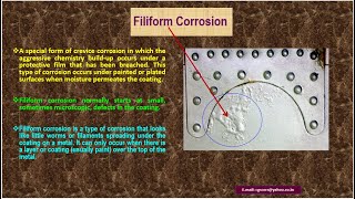 Filiform Corrosion by DrGSubramanian Lecture12 [upl. by Marys209]