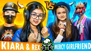 Pn Rex ⚡ amp Pn Kiara 💕 vs Pn Mercy ⚡ amp His 🥵 Girlfriend  Garena Free Fire [upl. by Nahtiek]