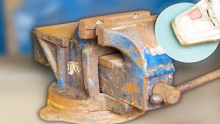 Rare Antique Fractal Vise Restoration  Perfect Restoration  Rusty Gressel Vise Restoration [upl. by Arty986]