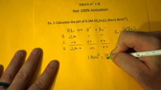 pH Calculations of Weak Acids [upl. by Ymer349]