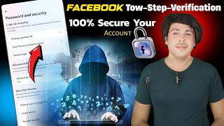 Facebook Tow Step Verification Enable 2024  Facebook Tow Factor Authentication On  Facebook secure [upl. by Medeah836]