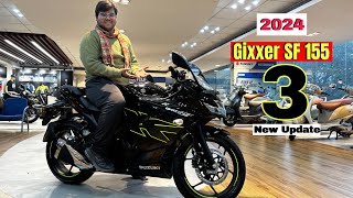 All New Suzuki Gixxer SF 155 2024 Model Price Updates Features and Detailed Review [upl. by Kilian]