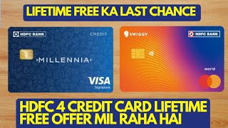 HDFC 4 Credit Card Lifetime Free Mil Rahe Hai  Is Trick Se Sabko Offer Mil Raha Hai Jaldi Lelo [upl. by Ttezil621]