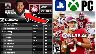 Updated 20222023 NCAA Football 14 Rosters CHANGES EVERYTHING PS3 Xbox360 amp PC [upl. by Cortie]