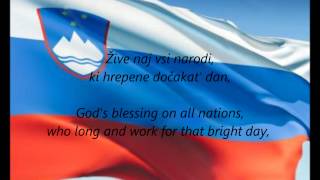 Slovenian National Anthem  quotZdravljicaquot SLEN [upl. by Noorah683]