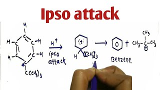 Ipso attack explain in hindi ipso substitution [upl. by Nalon257]