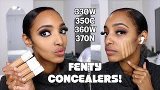 NEW Fenty Were Even Hydrating Longwear Concealers 330W 350C 360W 370N [upl. by Burkhart]