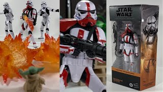 Star Wars Black Series Incinerator Trooper Action Figure Review [upl. by Akimehs228]