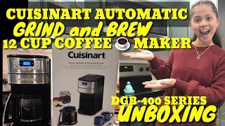 CUISINART AUTOMATIC grind and Brew 12 CUPS Coffee maker DGB400 series [upl. by Aiket638]