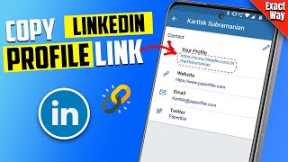 How to Copy linkedin Profile Link  Find LinkedIn Profile URL  Full Guide [upl. by Yelyab]